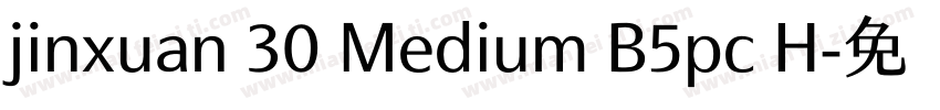 jinxuan 30 Medium B5pc H字体转换